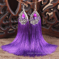 J1690 Fashion jewelry chinese wind drop earrings ethnic vintage long tassel earrings for women